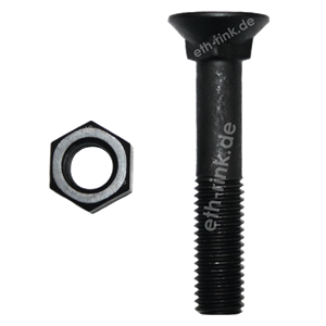 Schraube - Pflug - mit Mutter