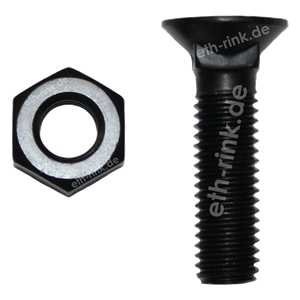 Schraube - Pflug - für Schar - mit Mutter - Vierkant