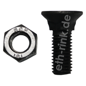 Schraube - Pflug - für Schar - mit Mutter - Vierkant