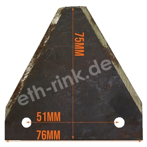 Messerklinge - einfach - unten gesenkt