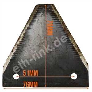 Messerklinge - einfach - nicht gesenkt