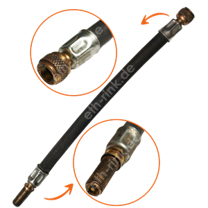 Ventilverlängerung - 210mm lang - beweglich