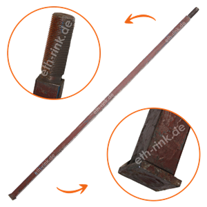 Vierkantwelle - U236 -  für Scheibenegge