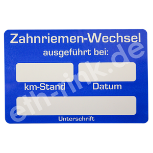 Aufkleber - für Zahnriemenwechsel