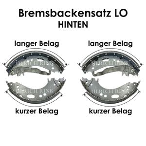 Bremsbacke - LO - Satz - hinten - reg. Tausch