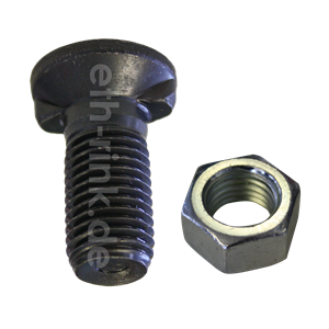 Schraube - Pflug - für Schar - mit Mutter - mit 2 Nasen - HU