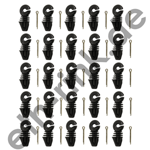 Ringisolator - mit Splint - 25 Stück