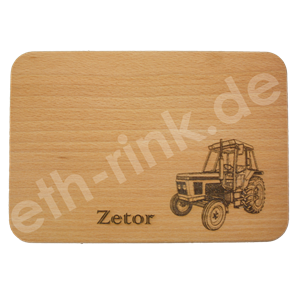 Brettchen - Zetor - graviert - Buchenholz
