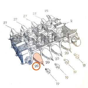 Stelleinheitdeckel - T174 - für Steuerschieber - Alu/Guß - vorn - gebraucht
