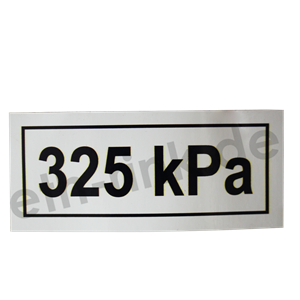 Aufkleber - M25 - Reifendruck - "325 kPa"