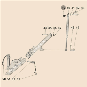 Gleitstück - Zetor - für Hubstange/Teleskopstrebe