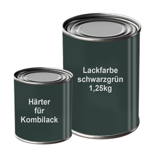 Lackfarbe - schwarzgrün - 1,25kg